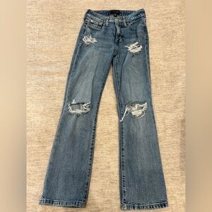 Lucky Brand Distressed Flare Jeans - Blue